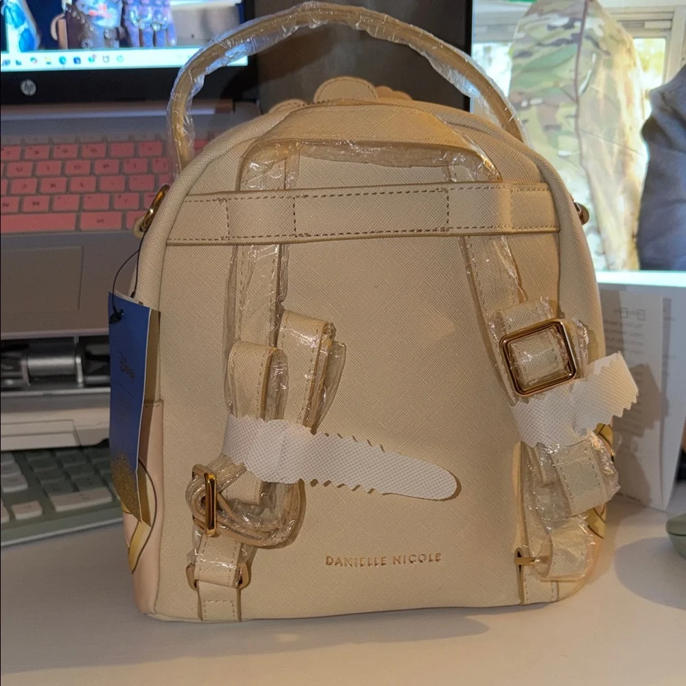 Danielle Nicole Princess Tiana & Prince Charming Mini Backpack - Cream & Gold - Picture 2 of 6